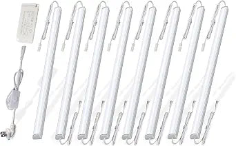 Cefrank V-Shape Under Cabinet LED Lights, 1600LM 8-bar 12in Linkable 6000K