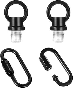 2 Set 1/8-IP Lighting Loops with Link Buckle Connectors for Light Fixture Chandelier Chain Extension, Hook Rings for Light Fixture, Eye Nuts Lamp Nuts