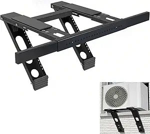 Air Conditioner Bracket for Window, No Drilling Window AC Bracket, Support up to 300lbs∩╝Black