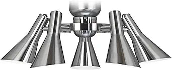 Retro Brushed Nickel 5-Light LED Ceiling Fan Light Kit