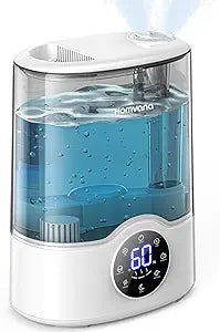 Homvana Humidifier Large Room, 7L (807ft┬▓) Smart Warm and Cool Mist, Top-Fill Humidifiers for Bedroom Baby Nursery Grow Tent, Auto Adapt Mist Quick Air Humidity Indoor, Easy to Clean, Quiet, Diffusers