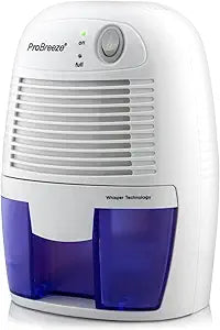 Pro Breeze Electric Mini Dehumidifier for Home (215 sq.ft) 17oz Capacity, Energy Efficient, No Noise, Compact and Portable for High Humidity in Kitchen, Bedroom, Bathroom, Basement, RV, Office, Garage