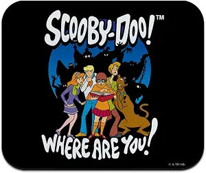 Scooby-Doo Ghost Silhouettes Low Profile Thin Mouse Pad Mousepad