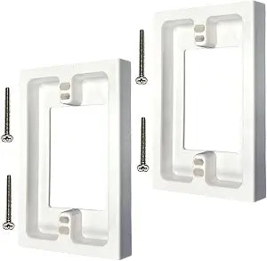 iMBAPrice BES1-2 (2-Pack) 1-Gang Non-Metallic Shallow Surface Box Extender, White