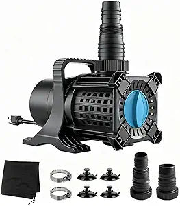 OYO WATER UL-Certified 325W 5100GPH High Flow Adjustable Pond Pump with 20.3ft Power Cord, Submersible Inline Pump for Koi Ponds, Cascades, Drainage, UL Safety Rated for Outdoor Use