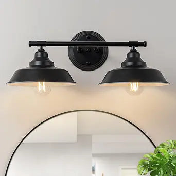 Bathroom Light Fixtures 2 Light 21" Matte Black Vanity Lights for Mirror