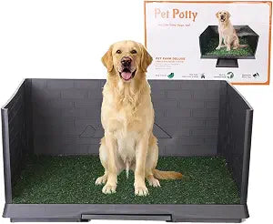 Large Dog Grass Pad with Tray, Reusable Potty Training Pad with Pee Baffle, Indoor & Outdoor 30" 20" Artificial Grass Patch for Small&Medium&Big Dogs