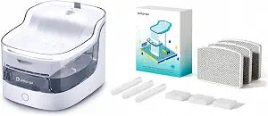 PETGUGU Cat Water Fountain with 3 Packs Replacement Filters, App Monitoring Automatic Pet Water Dispenser,Wireless Pump, 8-Layer Filtration BPA-Free with 2.4GHz WiFi Cat Water Bowl Dispenser