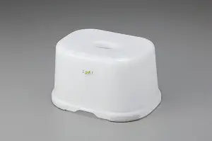 JapanBargain, Compact Japanese Bath Stool, Multi-Purpose Shower Chair and Toilet Step, Anti-Slip Plastic, White Color, Made in Japan, 1-Pack