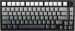 ATTACK SHARK X820 Ultra 75% Wireless Gaming Mechanical Keyboard Hot-Swappable Gasket Mount RGB Backlit BT/2.4G/Wired Custom Keyboard with Smart TFT Display&Knob QMK Driver-Moonlit Night&Shark Switch