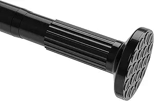 Tension Curtain Rod, 51-145 Inches,Spring Shower Tension Curtain Rod, Closet Rod, for Windows or Shower, Easy to Install, No Drilling, No Rust, for Bathroom, Rod Diameter 1.26 Inches, Black,Umimile