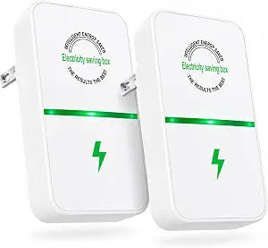 Home Power Saver Plug, Energy Saving Box with Voltage Stabilizer & Power Factor Optimization, Smart Power Saving Device for Home, Office, RV, Plug-and-Play Household Electricity Saver, 2 Pack