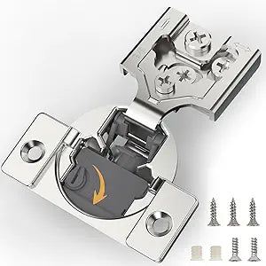 [Closing Speed Control] 50 Pack 3/8 Inch Overlay Soft Close Hinges for Face Frame Cabinet, 4D Adjustment, Stainless Steel Kitchen Cabinet Hardware, 105 Open Concealed Self Closing Hinge
