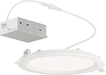Maxim Lighting Slim Baffle 7" 1-Light Flush Mount | White Finish | White PS Shade | Transitional Flush Mount | Ideal for Bedrooms, Hallways & Entryways | Dimmable Wet Rated | 67727WTWT