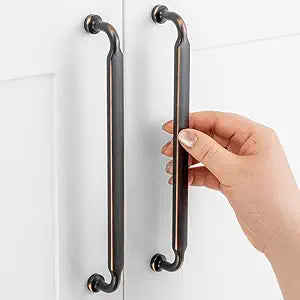 5 Pack 7-1/2 Inch Hole Centers, Oil Rubbed Bronze Cabinet Pulls Brushed Bronze Cabinet Handles Bronze Kitchen Hardware for Cabinets ZP2302 Drawer Bedroom Dresser Bathroom Vanity Cupboard