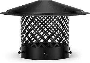 Stanbroil 6" Chimney Cap, Fireplace Round Chimney Cover for Outside Adjustable Bottom to Fit Existing Clay Flue Tile Sizes, Chimney Flue Rain Caps