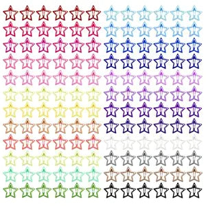 144 Pcs 1.2'' Star Hair Clips - 24 Colors Metal Non-Slip Snap Hair Clips, Colorful Star Clips y2k, Stars Hair Barrettes for Women and Girls