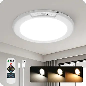 Rechargeable Motion Sensor Ceiling Light with Remote, Wireless, Magnetic