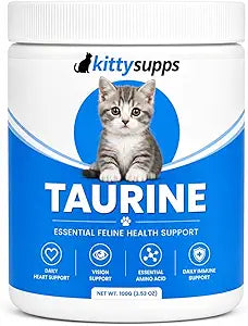 Taurine for Cats, Powder Supplement, Essential Amino Acid Taurine for Heart & Eye Health Support, Daily Cat Nutrition & Wellness Powder for Indoor and Picky Cats (1)