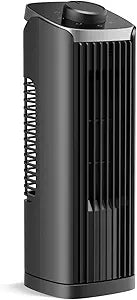 PNTCK Tower Fan for Bedroom, 13'' Quiet Desk Fan with 23ft/s, 3 Speeds, 70┬░ Oscillating Fans with Knob Control, Portable Table Fans Bladeless Fan for Indoor Room, Home, Office, Desktop