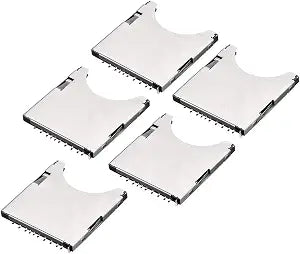 uxcell SD Memory Card Socket Holder Spring Loaded Push Type 10 Pin 5pcs