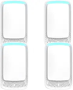 4Pack Plug In Air Ionizer for Home, Quiet Negative Ion Air Purifier with Compact Portable Design, Air Freshener for Bedroom, Bathroom, Kitchen, Office & Living Room (4)
