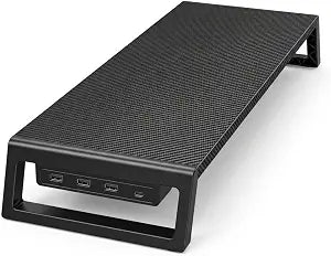 Fayquaze Monitor Stand Riser with USB Hub, Ergonomic Laptop Stand, Desk Organizer for Computer