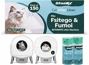 150 Count - Cat Litter Liners Compatible with Cumrige Litter Box (M2) - Fsitego & Fumoi  Extra Thick, Heavy Duty