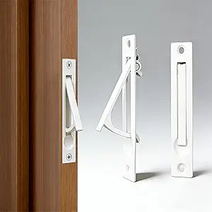 Dontay 5 Pack Pocket Door Handles,Stainless Steel 304 Edge Pulls,Hidden Handle Hardware,Flush Mount Sliding Doors Pull for Bathroom Cabinets&Drawers(5,Snow White)