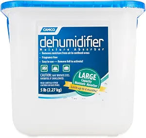 Camco Moisture Absorber Bucket - Features Fast-Acting Moisture-Absorbing Agent - No-Fragrance Beads  Use with RV Storage, Camper Organization & More (44282)