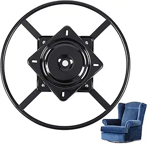 Blulu 24 Inch Heavy Duty Recliner Chair Sofa Swivel Ring Base Kit Replacement with 10 Inch Swivel Late Chair Replacement Parts 360 Degrees Rotate Bottom Mechanism Lazy Susan Hardware for Barstools