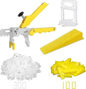 DGSL Tile Leveling System with Plier, 300 Tile Spacers 1/8" and 100 Wedges