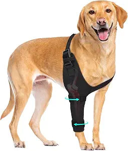 Dog Elbow Protector Brace, Dog Leg Sleeves Anti-Licking for Arthritis, Hygroma, Pressure Sores, and Calluses, Dogs Elbows Pads & Shoulder Brace for Elbow Dysplasia and Injury Recovery, Right L