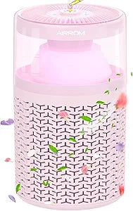 AIRROMI Pet Air Purifier for Home & Bedroom, HEPA Activated Carbon Filter, Removes Pet Dander & Odor, Allergies, Smoke, Hair, Night Light, Fragrance Sponge, Up to 658 ft┬▓, A2002 Pink