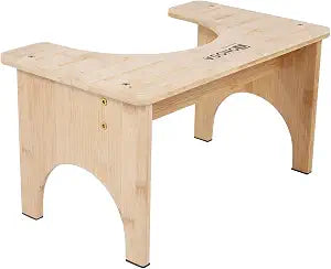Bamboo Toilet Stool  Ergonomic, Eco-Friendly, Non-Slip Bathroom Stool for Healthy Digestion, Improved Posture & Comfortable Squatting Position, Compact & Space-Saving Design