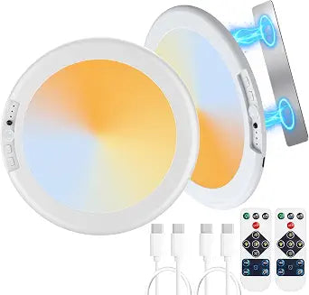 ODEETRONIC Rechargeable Motion Sensor LED Ceiling Light, 2 Pack for Closet