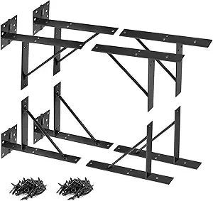 Mofeez Corner Brace Bracket No Sag Kit for Shed Doors, Driveway Gates, Corral Gates, Wood Windows (2 Sets)