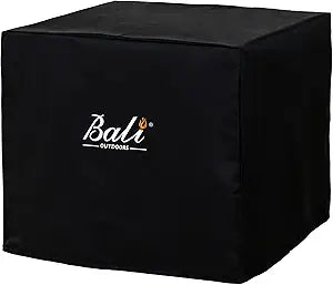 BALI OUTDOORS 32 Inch Square Patio Fire Pit Table Cover, Heavy Duty, Waterproof and Weather Resistant Oxford Fabric Cover, Black