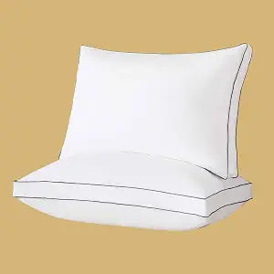 Goose Down Pillows for Neck Pain,Perfect Balance of Softness and Support,Relief for Side, Back and Stomach Sleeper,Hotel Collection Down Pillows,Gusseted Pillow Standard Size Set of 2
