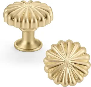Brushed Gold Cabinet Knobs10 Pack Solid Drawer Pulls for Dressers