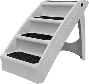 PetSafe CozyUp Folding Dog Stairs, Portable Indoor/Outdoor Pet Steps for Bed & Couch, Grey, 25 Inch