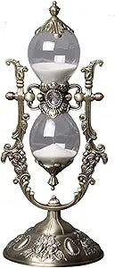 Hourglass Timer, 15 Minutes Embossed Golden Hourglass Timer,Used for Vintage Home Decoration, Office/Desk Decoration, Kitchen Wedding Gifts (P1-G42U-8VJR)