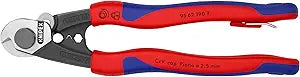 KNIPEX - 95 62 190 T BKA Tools - Wire Rope Cutters, Multi-Component, Tethered Attachment (9562190TBKA)