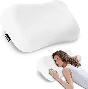 Memory Foam Cervical Pillow for Side & Back Sleepers, Ergonomic Neck Support Pillow with Dual-Height Contour Design, Medium-Firm Support, Breathable Washable Cover, Slow Rebound Foam