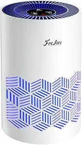 FreAire Air Purifiers for Bedroom, Air Purifiers for Home with Lights, HEPA Air Purifier Removes Dust Smoke Pollen Dander Smell
