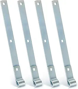 Yaocom 4 Pack 16" Zinc Strap Hinge Heavy Duty for Gates, Tool Sheds, Barns and Other Swing Doors (Silver)
