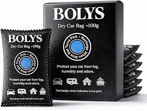 Moisture Absorber for Car Γ 8 Pack Reusable Silica Gel Bags (100g Each) Γ Humidity & Odor Control for Car Interior, Closet, RV & Home
