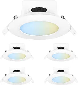 Feit Electric 4in LED Canless Recessed Downlight, 75W Eq, 6Way