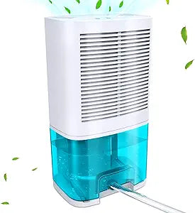 Dehumidifier 68oz(2000ml) Small Dehumidifier with Drain Hose for Up to 650 sq.ft Ultra Quiet Mini Portable Air for Home Basements Bathroom Bedroom Closet Kitchen RV