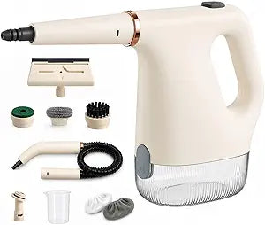Handheld Steam Cleaner, Fast Heat Steam Cleaner, Adjustable Steam, 450mL Large Water Tank, Pressurized Portable Steamer for Cleaning Home, Kitchen, Car, Bathroom, Tile, Furniture, Multi-Surface